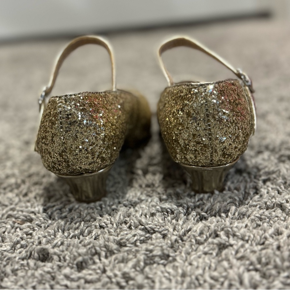Gold Glitter Kids Shoes, size 13 - Picture 5 of 12